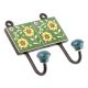 Forest Green Yellow Floral Ceramic Tiles Hook